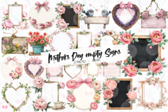 Mothers Day Signs Clipart, Set of 27 Png Product Image 1