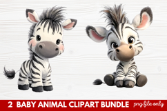 Baby Animal Clipart | Cute Nursery Wildlife PNG Illustration Product Image 1