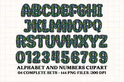 Christmas Alphabet png clipart, christmas doodle letters Product Image 2