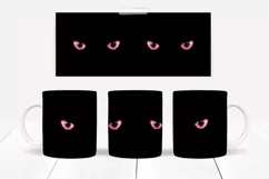 Cats Eyes Mug Wraps 10 Colours PNG & JPG Product Image 4