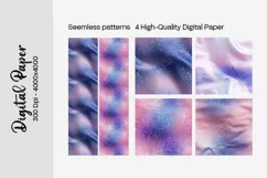 Purple Luxury Digital Papers Marble and Glitter digital Product Image 2