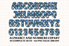 Christmas Alphabet png clipart, christmas letters doodle Product Image 2