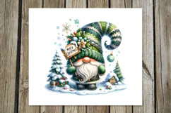 Christmas gnome | Watercolor xmas tumbler sublimation PL2 Product Image 4