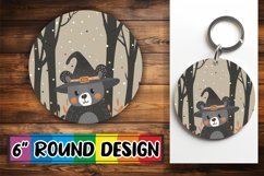 Autumn Bear Halloween Wrap Tumbler Sublimation Art Product Image 1