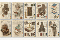 Ephemera Books Reading Junk Journal Pages - Junk Journal Pac Product Image 2