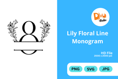 Lily Floral Line Monogram Product Image 1