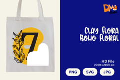 Clay Flora Boho Floral Monogram Product Image 1