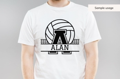 Volleyball Monogram SVG Alphabet AZ | Split Letter Product Image 8