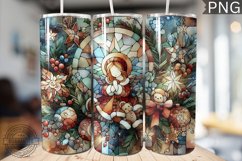 Watercolor Christmas Tumbler Wrap - High Quality 300 Dpi Product Image 1