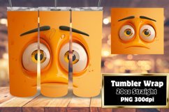 Cute Emoji Cartoon Tumbler Design - Sublimation 20oz Product Image 1