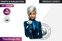 Modern Winter Girl Fashion Illustrations PNG Graphics Product Image 1