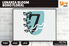 Lunaria Bloom Boho Floral Monogram Product Image 1