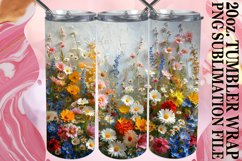 15x Watercolor Spring Flower Tumbler Wrap Bundle PNG, Bloom Product Image 9