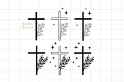 Cross SVG bundle, Floral easter cross designs Product Image 2