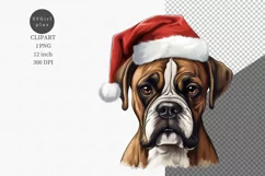 Christmas dogs clipart, Christmas clipart, Boxer Product Image 1