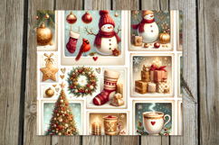 Xmas collage | vintage Skinny tumbler sublimation design P2 Product Image 4