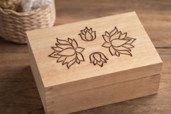 Laser cut lotus flower file, geometric vector template cnc Product Image 8