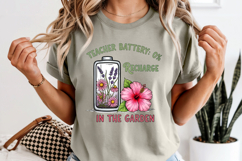 Teacher Battery 0 PNG, Garden Recharge Sublimation Design Product Image 8