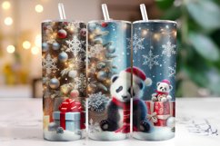 Christmas Panda Tumbler Wrap | Sublimation | Tumblers Product Image 1