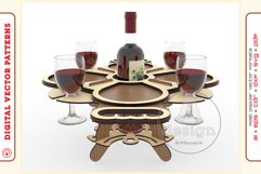 Wine Serving Tray - laser cutting file - Glowforge ready SVG Product Image 8