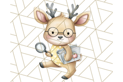 Cute Back to School Animals PNG Clipart with Books &amp; Bags Product Image 4