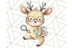 Cute Back to School Animals PNG Clipart with Books & Bags Product Image 4