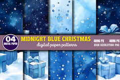 Midnight Blue Christmas Backgrounds Bundle PNG Product Image 9