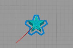 Star, Straw Topper STL File for 3D Printing. Product Image 8