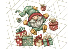 Christmas Gnome Clipart, Holiday Gnomes PNG Illustrations Product Image 4