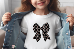 Black Floral Bow PNG Chic Fashion Ribbon Elegant Design PNG Product Image 5