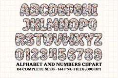 Halloween Alphabet png clipart, halloween letters doodle Product Image 2
