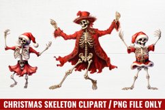 Christmas Skeleton Sublimation Clipart Product Image 1