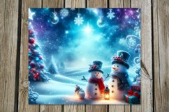 Snowman | Christmas Skinny tumbler sublimation design bundle Product Image 8