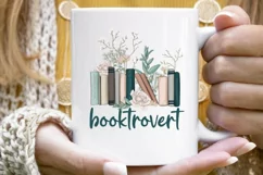 Flowers Books | Love Reading | Booktrovert Png | Sublimation Product Image 7