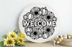 Fall Mandala SVG | Porch Sign SVG | Floral Mandala SVG Product Image 5