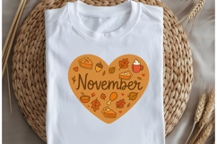 November heart png design for T-shirts Product Image 5