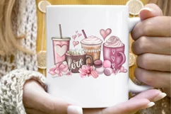Coffee Valentine Png | Valentines Day | Hand Drawn Product Image 7