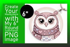 Artful Round Design for Keychains , Valenines Animals Product Image 1