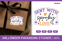 Halloween Small Business Packaging Sticker | Spooky Love Product Image 1