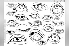 100 Procreate Eyes Stamp Brushes Product Image 5
