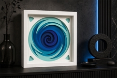 Blue spiral wall decor Product Image 3