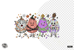 Cartoonish Halloween Pumpkins PNG Product Image 1