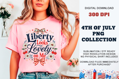 Liberty Looks Lovely on Me PNG | Patriotic DTF Product Image 7