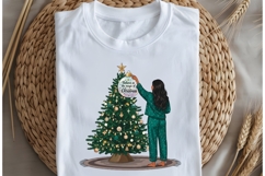 Christmas motivational women png design for T-shirts Product Image 5