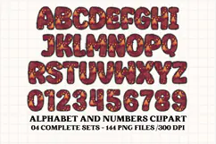 Christmas Alphabet png clipart, christmas letters doodle Product Image 2