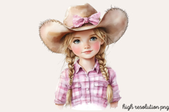 Little Cowgirl Clipart Sublimation PNG Product Image 1