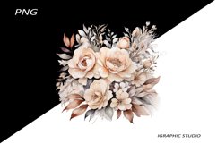 Watercolor Pastel Flowers Clipart, Wedding Flowers Clipart Product Image 1