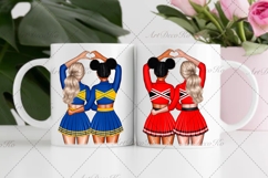 Cheer Sisters Clipart, Cheerleaders Clipart Product Image 8