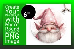 Delightful Watercolor Gnome Circle Design Design Product Image 1