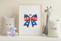 USA Patriotic Coquette Bow Clipart, USA patriotic bow Product Image 7